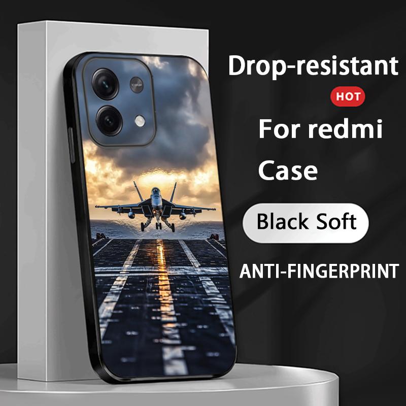 

Plane design fly cool poster Phone Case For Redmi Note 14 13 12 11 Pro Plus S 5G 14C A3 Soft Black Phone Cover Redmi Note 14S