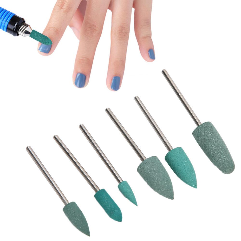 6 stücke Nagel Bohrer Nail art Bohrer Maniküre Schleifen Kopf Nagel Polieren Bits Zubehör