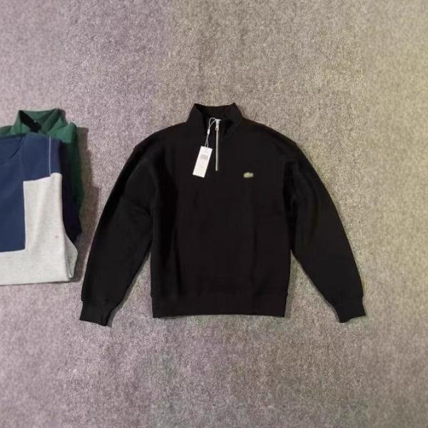 Felpa con cappuccio unisex in spugna con mezza zip ricamata e colletto alto