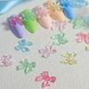 50Pcs/Bag Candy Ribbon Bows 3D Nail Charm Transparent Jelly Color Summer Nail Decoration Accessories DIY Manicure Decor