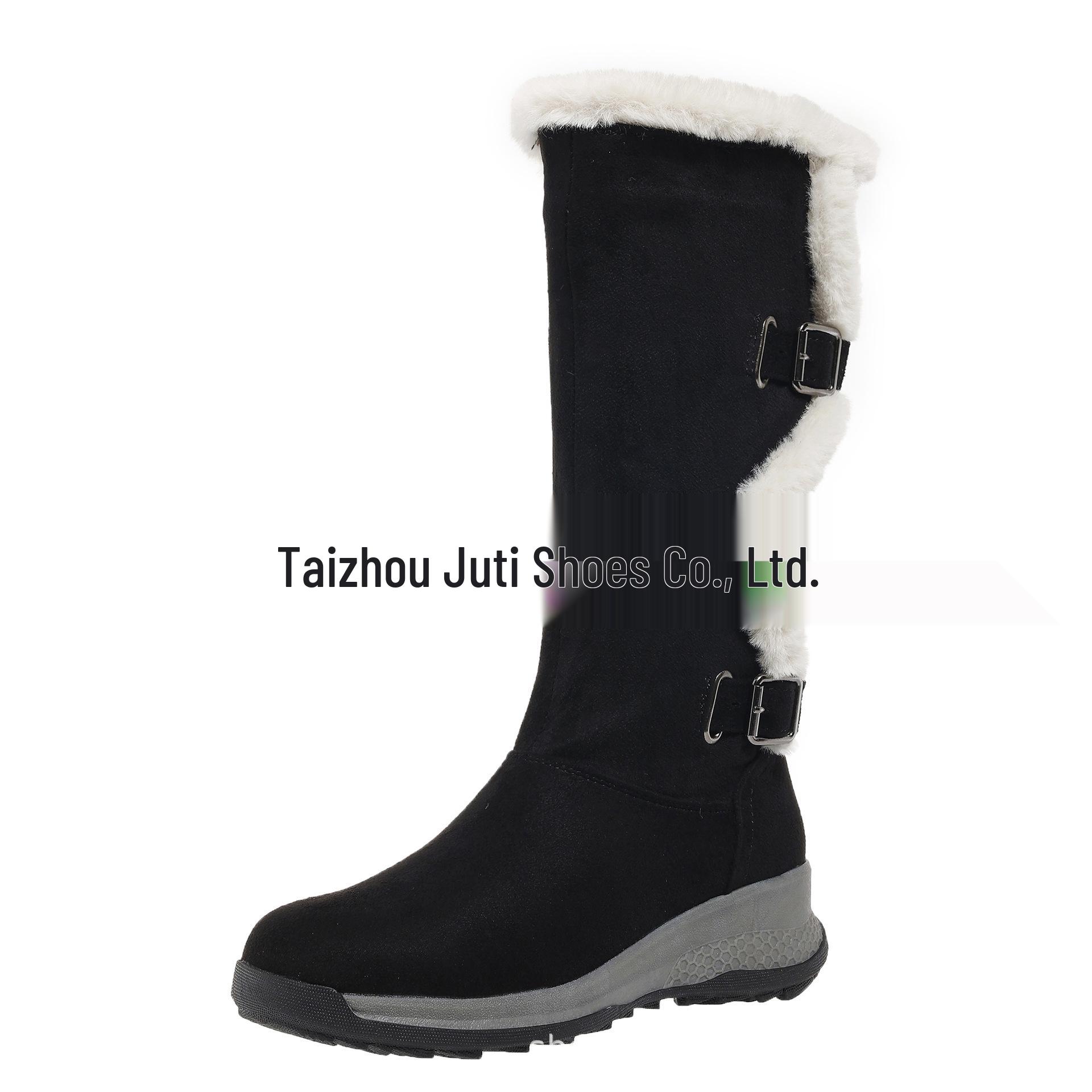 Juti 2024 European-American Plus Size Women s Side Zip Mid-Calf Boots 41 коричневый