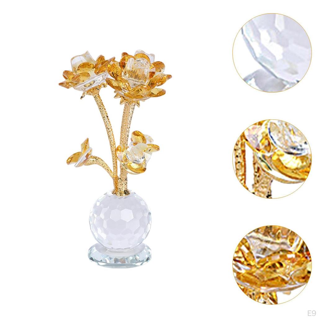 Lotus Flower Figurine Centerpiece Collection for Cabinet Shelves Living Room