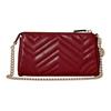 Gucci GG Marmont Logo Double G Zipper Leather Underarm Shoulder Bag Small Women shoulder bag Red 847589-DTDFT-6207