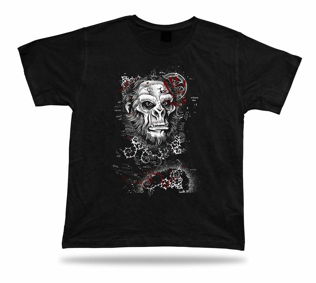 Prähistorischer Affe lustiges Kunstdesign T-Shirt Geburtstagsbekleidung besonderes spirituelles Geschenk
