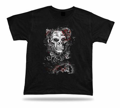 Prähistorischer Affe lustiges Kunstdesign T-Shirt Geburtstagsbekleidung besonderes spirituelles Geschenk