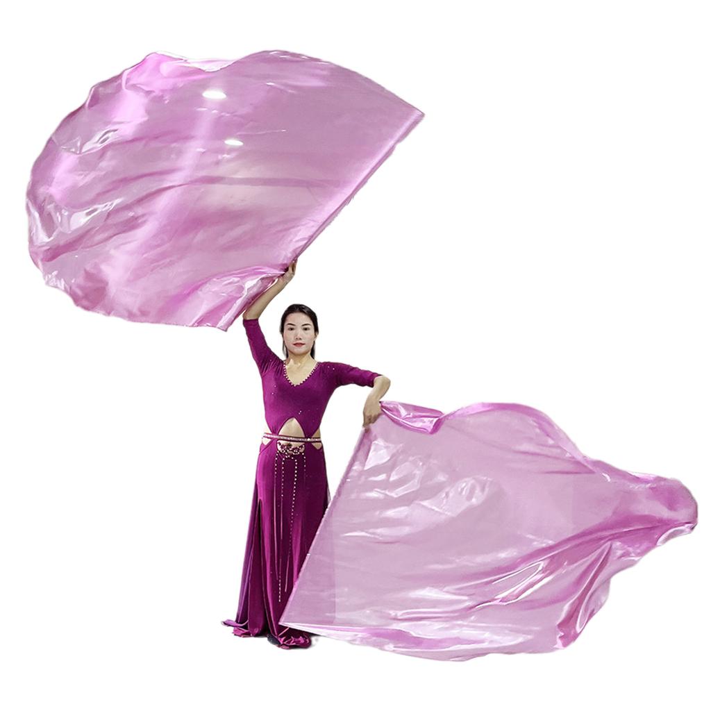 2Pcs Praise Dance Flags Semicircle Angel Wing Flags Praise Dance Worship Flags with Scalable Rod for Dance Church