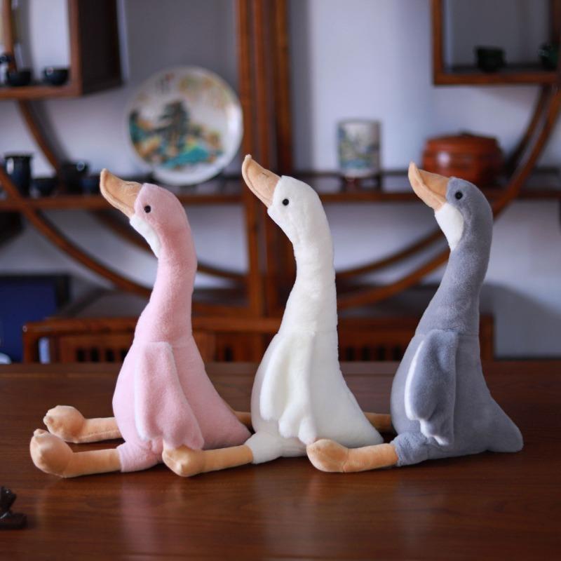 Kawaii Soothes Little White Goose Plush Toy Cartoon Cute Swan Plush Doll Sleeping Pillow Giving Girlfriend Birthday Gift