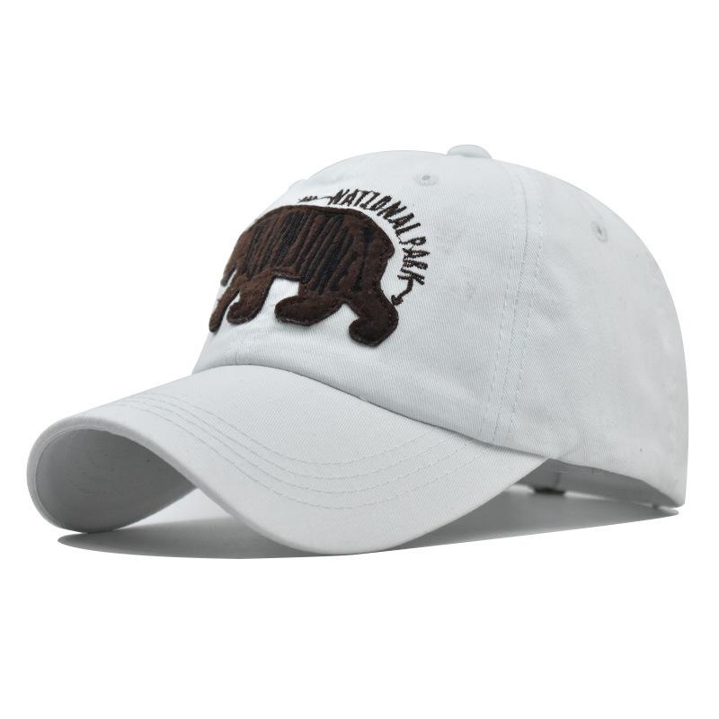 NORTHWOOD Bear Embroidered Baseball Cap Outdoor Peaked Cap Cotton Washed Men's Outdoor Baseball Hats for Men Women