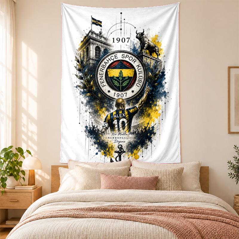 Arazzo Fenerbahce di alta qualità per decorare le pareti del soggiorno, della camera da letto, del dormitorio, ideale come decorazione murale per camera da letto o regalo per le vacanze