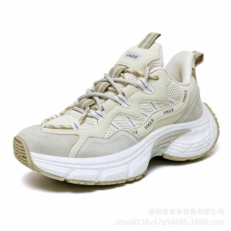 Korean style stepping on shit sports shoes versatile dad trendy shoes fashionable retro men's commuting height increase casual shoes