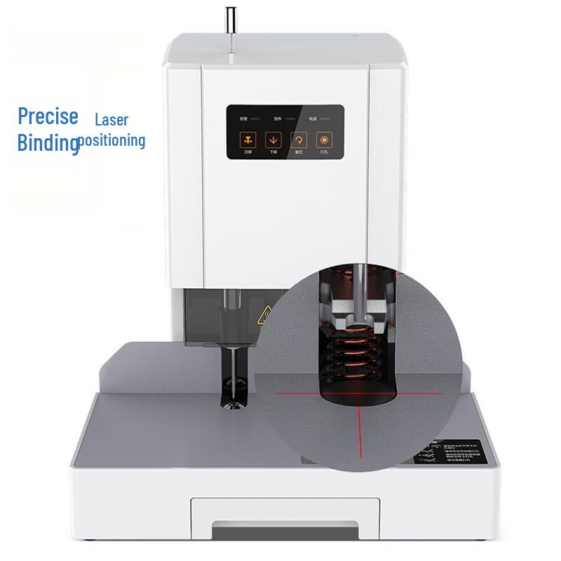 Deli 14601 Laser Positioning Electric Binding Machine CN plug (adapter included)