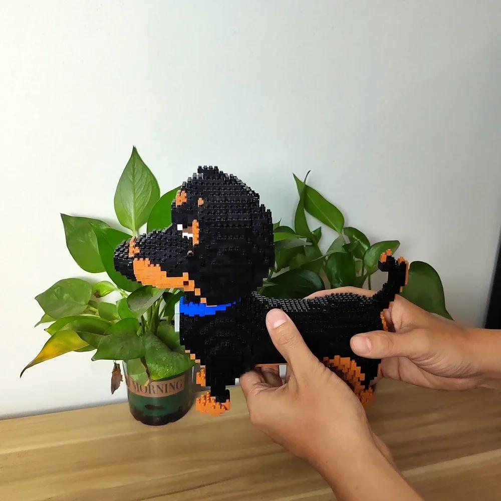 Dalmatian and Dachshund Set 3D Micro Mini Building Block Toys - Exquisite for Pet Enthusiasts, Home Decor & STEM Learning Toy