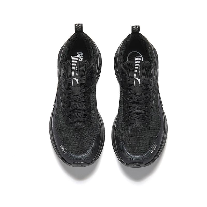 New Anta Lingyun Slip Resistant Abrasion Resistant Low top Casual Running Shoes Men's Basic Black 912525502-5