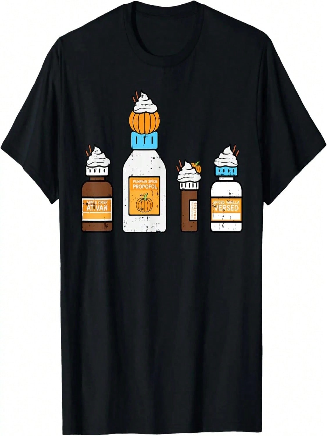 Pumpkin Spice Funny Nurse Halloween Thanksgiving Scrub Fall T-Shirt S разноцветный