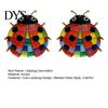 Outdoor Wall Art for Fence 2Pcs Colorful Acrylic Ladybug Stickers, Adhesive Insect Stained Glass Style Decor Cute Decoration Garden 2D Hanging