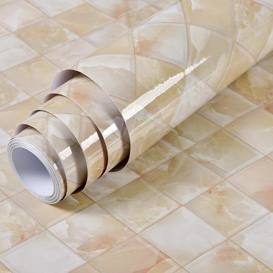 Waterproof Marble Vinyl Film Self Adhesive Wallpaper for Bathroom Kitchen Cupboard Countertops Contact Paper Home Decor Stickers