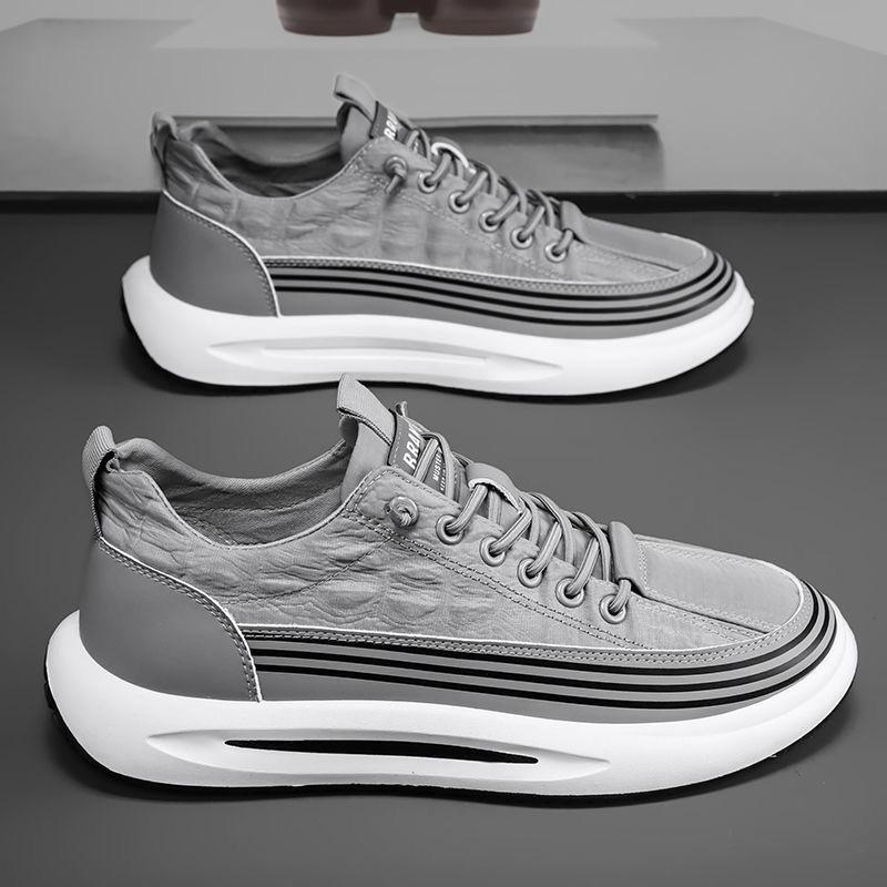 

Men s Summer Breathable Canvas Slip-On Shoes - Trendy, Versatile Ice Silk Sports & Casual Board Shoes 41