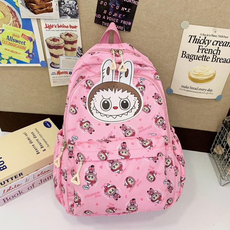 Elementary School Bag Fashion Cartoon Printed Backpack Bag Light Weight To Go Out To Play Large Capacity Backpack Fashion