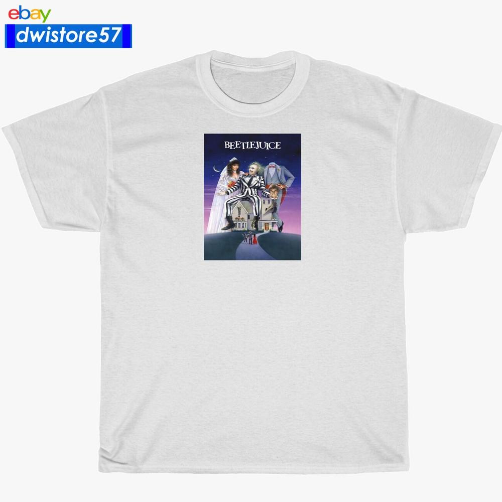 New Beetlejuice Horror Movie Logo Black/Navy/Whi wbr/ te/Grey Men s T-Shirt S-5XL Unisex T-Shirt L
