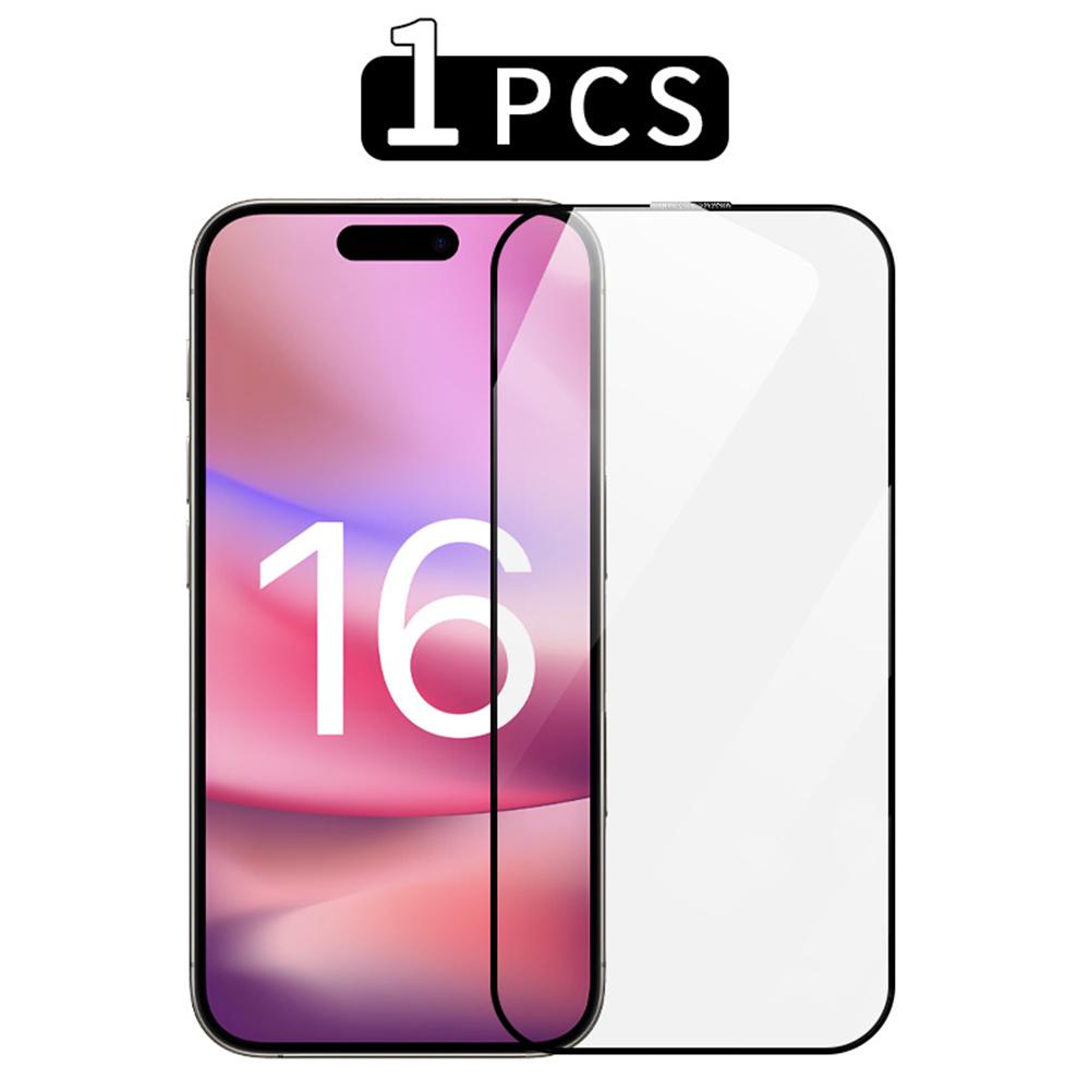 

RURIHAI For iPhone 16 Screen Protector Secondary Hardening High Aluminium-Silicon Glass Film As Shown A