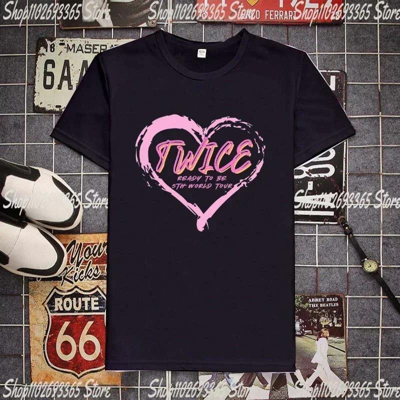 2026 Summer Kpop Twice Lovely T-shirt Short Sleeve Ready To Be Album Photo Printing Tshirt for Women TZUYU SANA MINA JIHYO NAYEON MOMO DAHYU 4XL