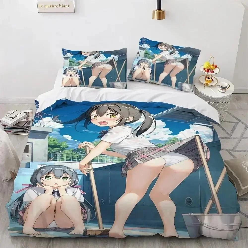 2025 Luxury New 3D Print Kawaii Anime Sexy Girl Bedding Set Boys Girls Twin Queen Duvet Cover Adult Fashion Home Textileextile