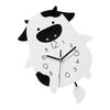 Acryl Wanduhr Cartoon Kuhform Leises Uhrwerk Dekorative Schwingende Uhr für Küche Wohnzimmer