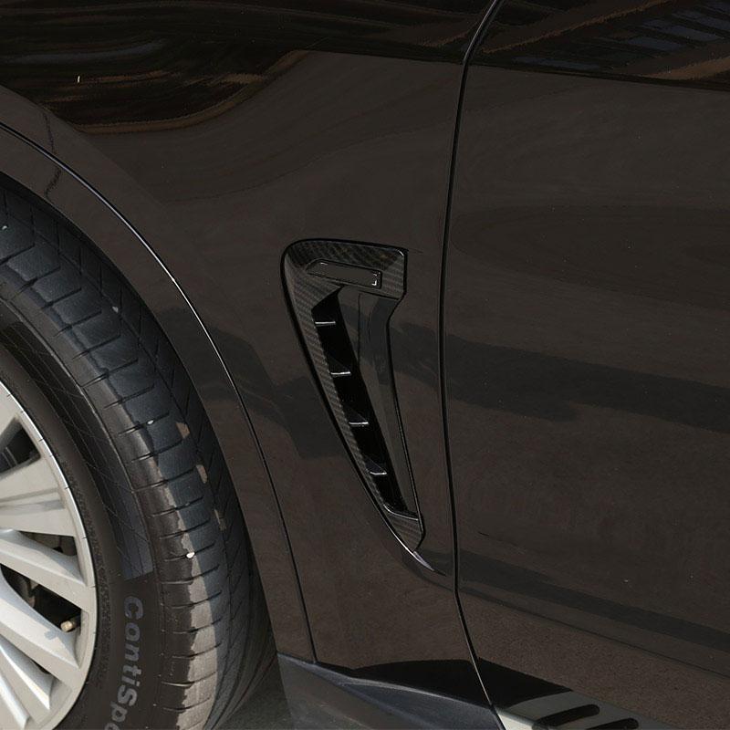 For BMW X5 F15 X5M F85 2014-2018 ABS Black/Silver/Carbon Fiber Car Shark Gill Side Fender Vent Sticker Auto