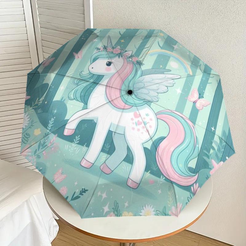 1pc Unicorn Fantasy Forest Automatic Open/Close Umbrella, Halloween &  Gifts - Ideal for Daily, Formal, Party Use, Durable Canopy Yy251011011