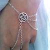 Women Fahsion Wiccan Slave Pentagram Pentacle Decorated Chain Bracelet Jewelry