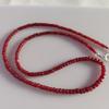 Faceted Mozambique Ruby Beaded Necklace: Adjustable Red Ruby, 4mm
