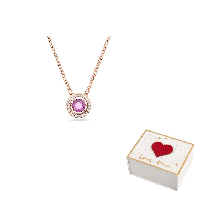 Swarovski Una Necklaces Womens F (One Size Fits All)-white gift box фиолетовый