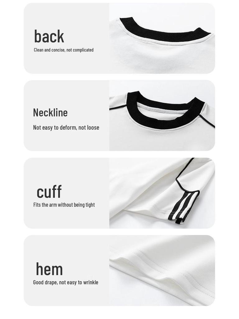 Ice-Cool Cotton Men's Two-Piece Set: Short-Sleeve T-Shirt & Five-Point Pants, Summer 2026 New Style, Casual Sportswear for Students