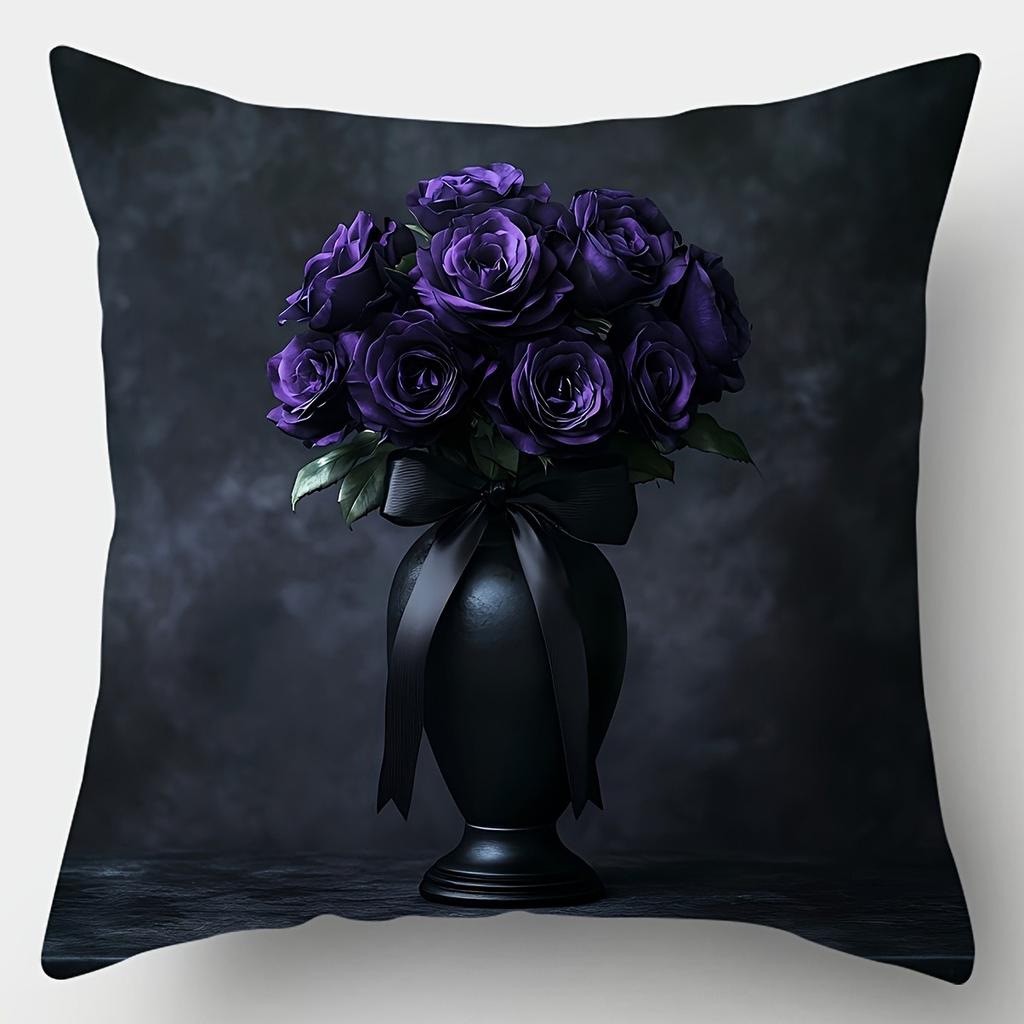 Elegant Purple - themed PillowcasesLiving room sofa cushion cover, soft and comfortable, bedroom room decoration