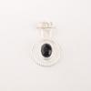 Rare Black Tourmaline Gemstone 925 Sterling Silver Jewelry Handmade Pendant 1.4" PP-57-30