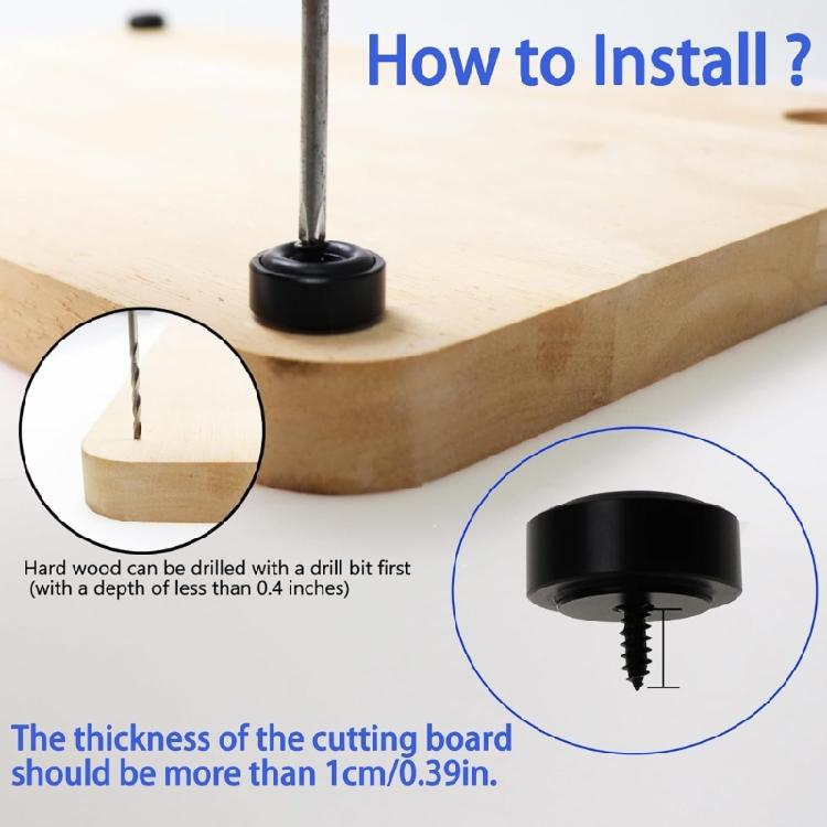 Multipurpose Aluminum Mounting Legs With Rubber Base To Stop Cutting Boards From Slipping Scratch Proof Protectors