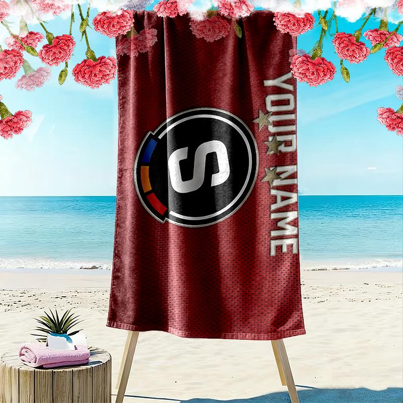 Custom Name,HC Sparta Praha Print Beach Towel, Large Soft Quick Dry Towel for Beach Camping Swimming