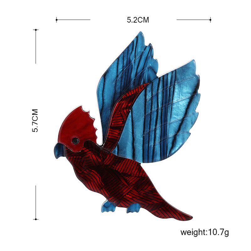 Blucome Handmade Acrylic Parrot Bird Shape Brooches For Women High Quality Animals Brooch Lapel Pin Sweater Bag Suit Accessories