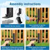 Heavy-Duty Ground Anchors: Inclined Wooden Stake Fence Repair & Thickened Metal Hardware Tools