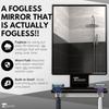 Fogl Shower Mirror AntiFog Mirror Adjustable Shaving Mirror with a Squeegee RustProof ImpactResistance Bathroom Shower Mirror T