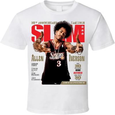 Allen Iverson Slam Cover Men_Women T Shirt Black