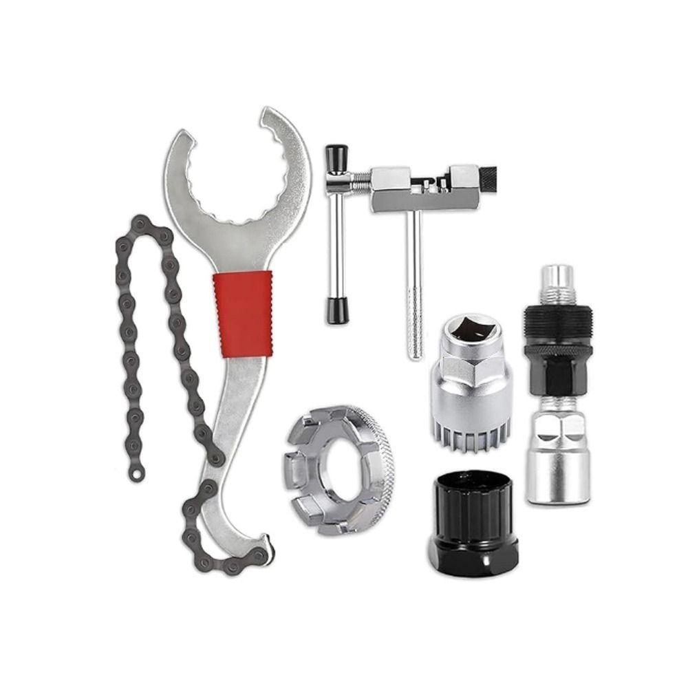 6PCS Multi-Function Bicycle Cassette Removal Kit Steel Bike Repair Tools Kit  Road Bicycle Repair 6PCS