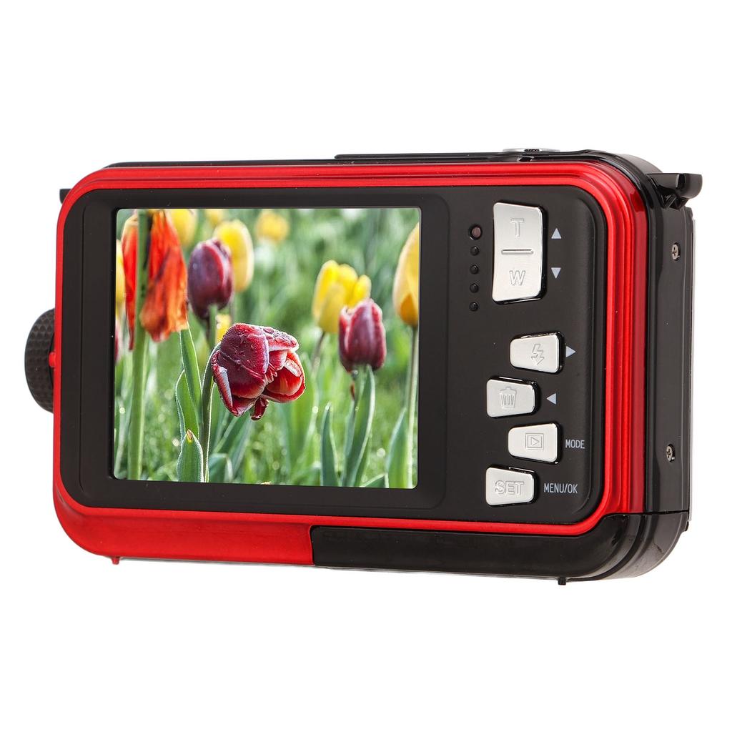 Full HD 2.7K 48MP 10ft Water Resistant Underwater Digital Camera 16X Digital Zoom Front Rear Double Screens Water Resistant Digital Camera
