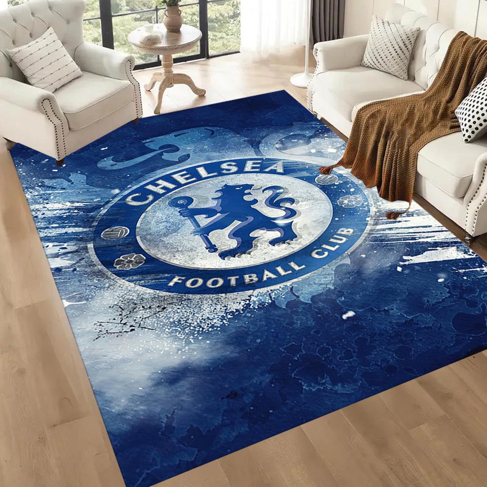 Love Chelsea Football Club Logo Square Rugs Are a Great Choice for Living Rooms, Bedrooms, Home Décor, and As Gifts.