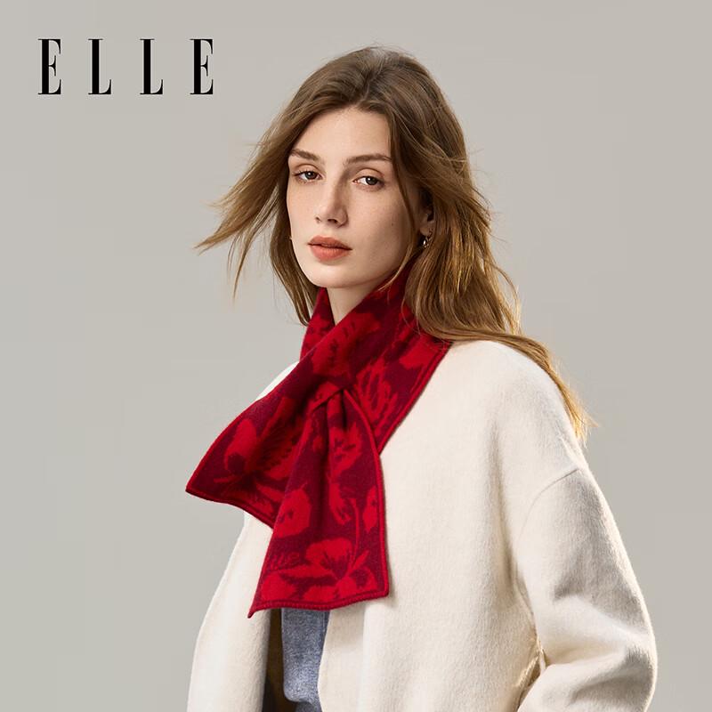 ELLE Women's 100% Lambswool Knitted Scarf