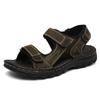 Nové letní sandály z pravé kůže Pánské trendy pantofle pro dvojí použití Ležérní sportovní plážová obuv Protiskluzová Odolná proti opotřebení Měkká podrážka