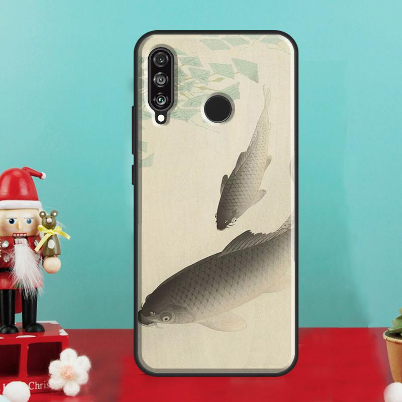 Carp Koi Fish Watercolor For Huawei Nova 9 10 SE 12i 11i 8i 12s Y90 Y60 Y70 Y72 Y61 Y91 P20 P40 P30 Lite P60 Pro Case