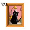 Decorative Soft Magnetic Stickers Wooden Black Cat Fridge Magnet, Seasonal Cartoon Kitchen Bathroom Decor, Autumn Home Decorations Cute Theme