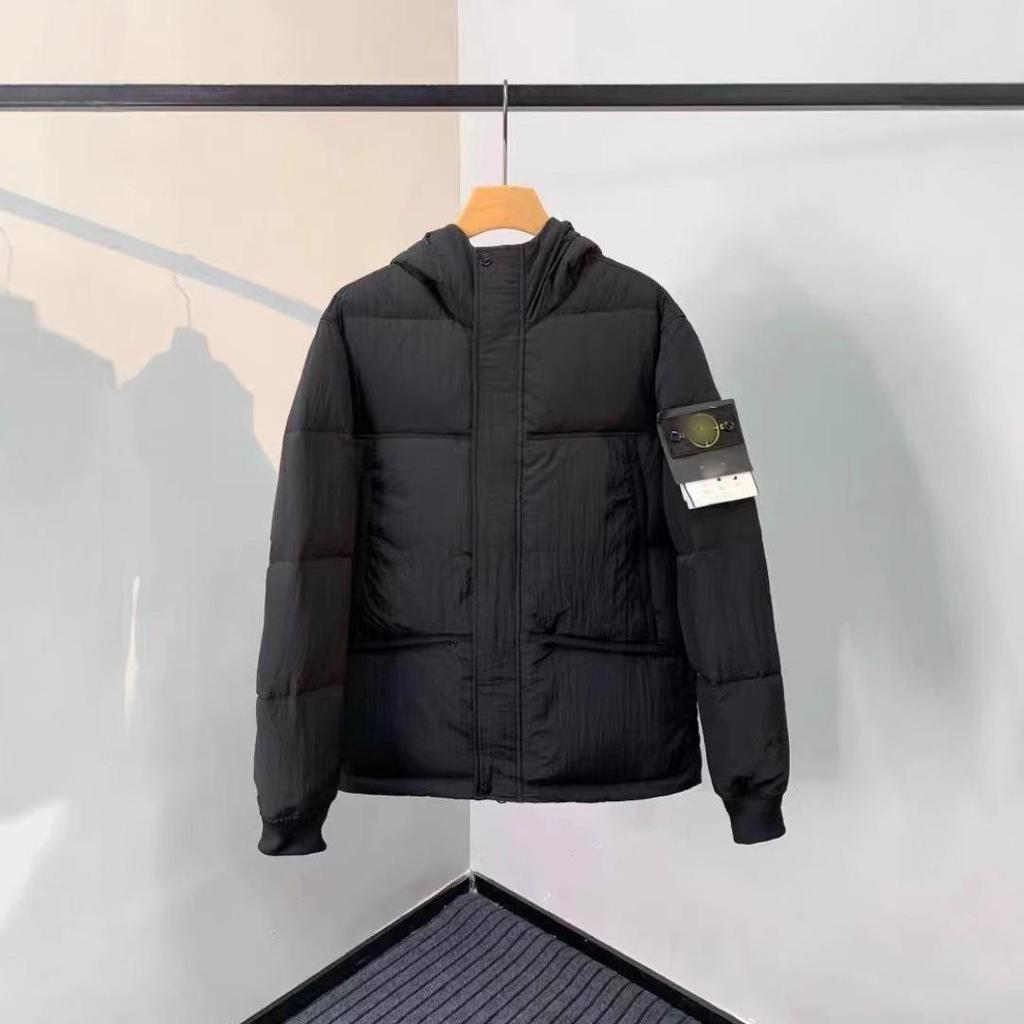 Stone D Winter Kapuzenjacke aus dicker Baumwolle - Colorblock Design für Damen & Herren