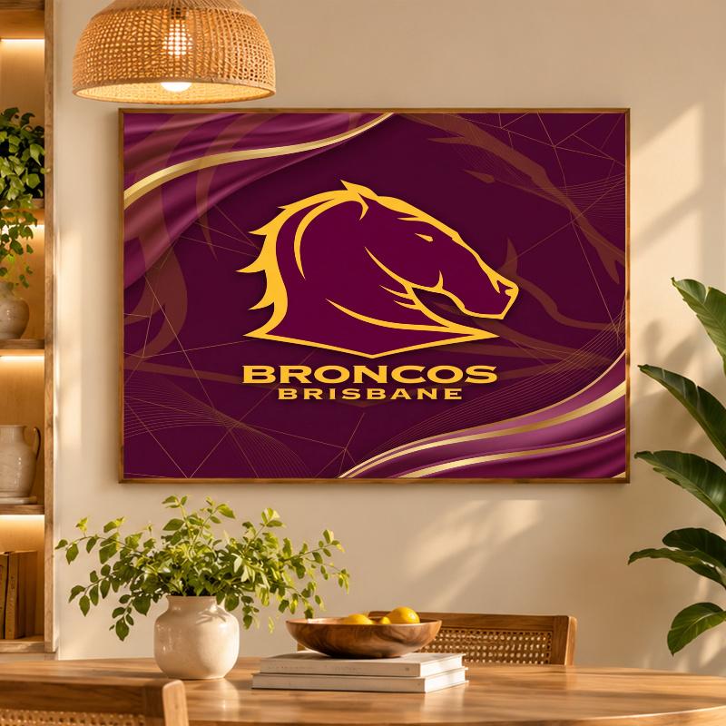 5D Diamond Painting Brisbane Broncos DIY Full Drill Diamond Art Kit Home Decoration